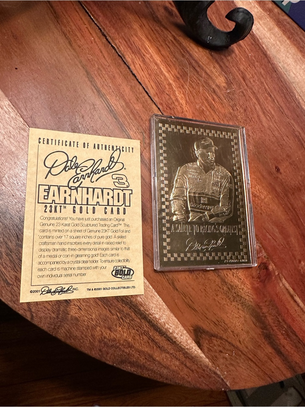 Dale Earnhardt 23KT Gold Trading Card - Gold